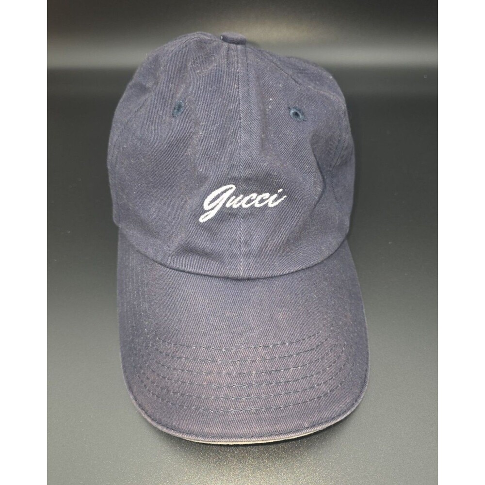 Blue Denim Baseball Hat w/Gucci Embroidery on Front - River's End Trading Co